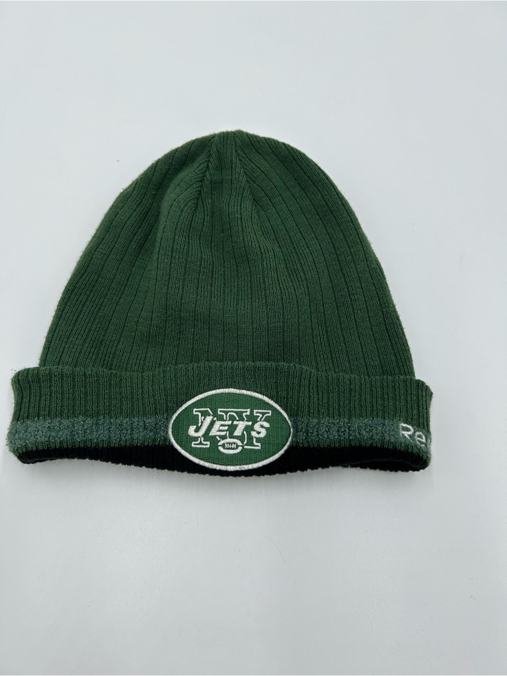 NFL Reebok Green New York Jets Ribbed Beanie OS